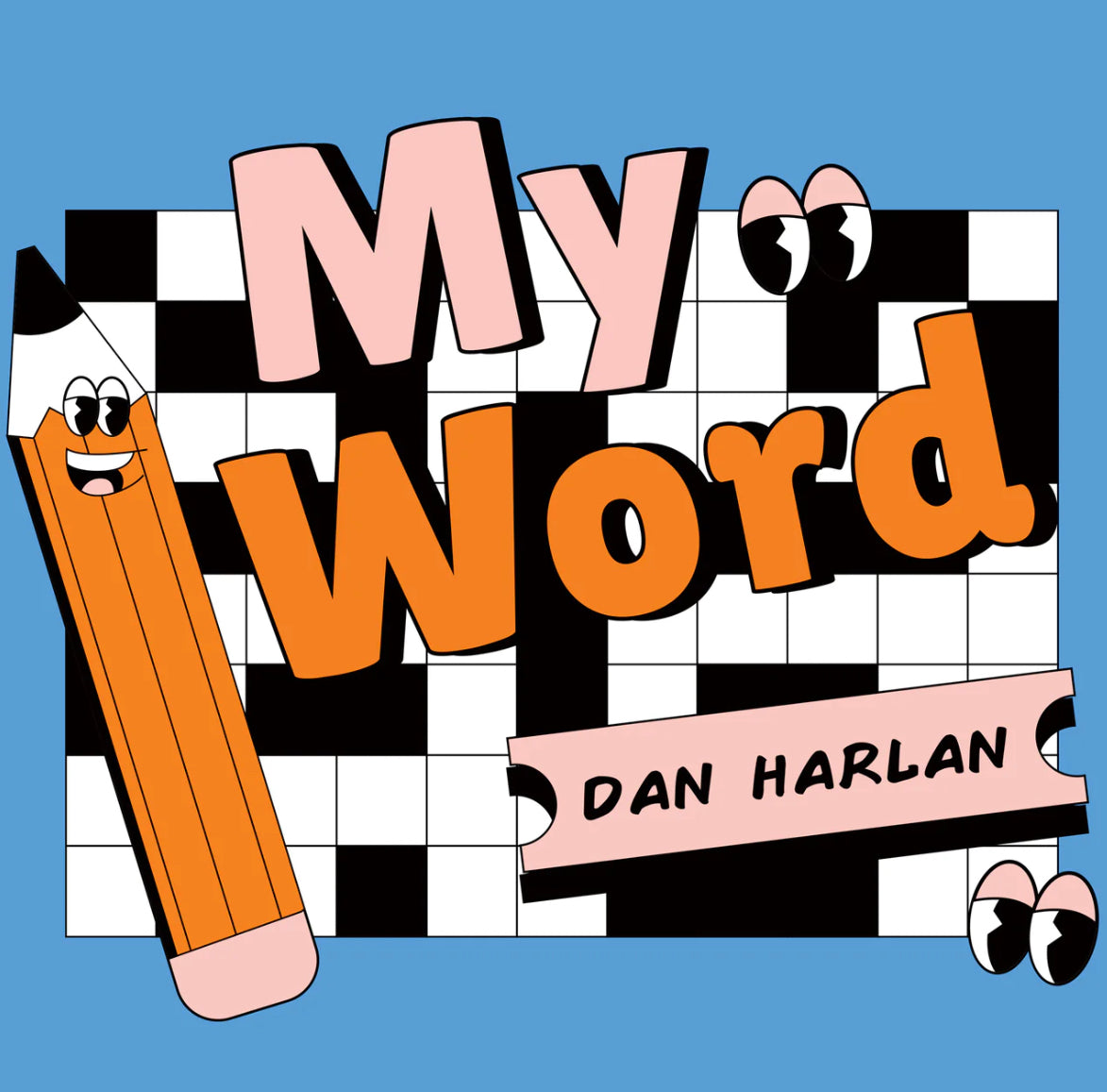 Magic trick showing "My Word" on a page of a book, with text overlay.