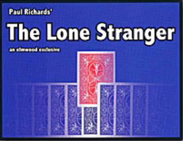 Magic trick featuring "The Lone Stranger" card book, with a magician performing a card trick.