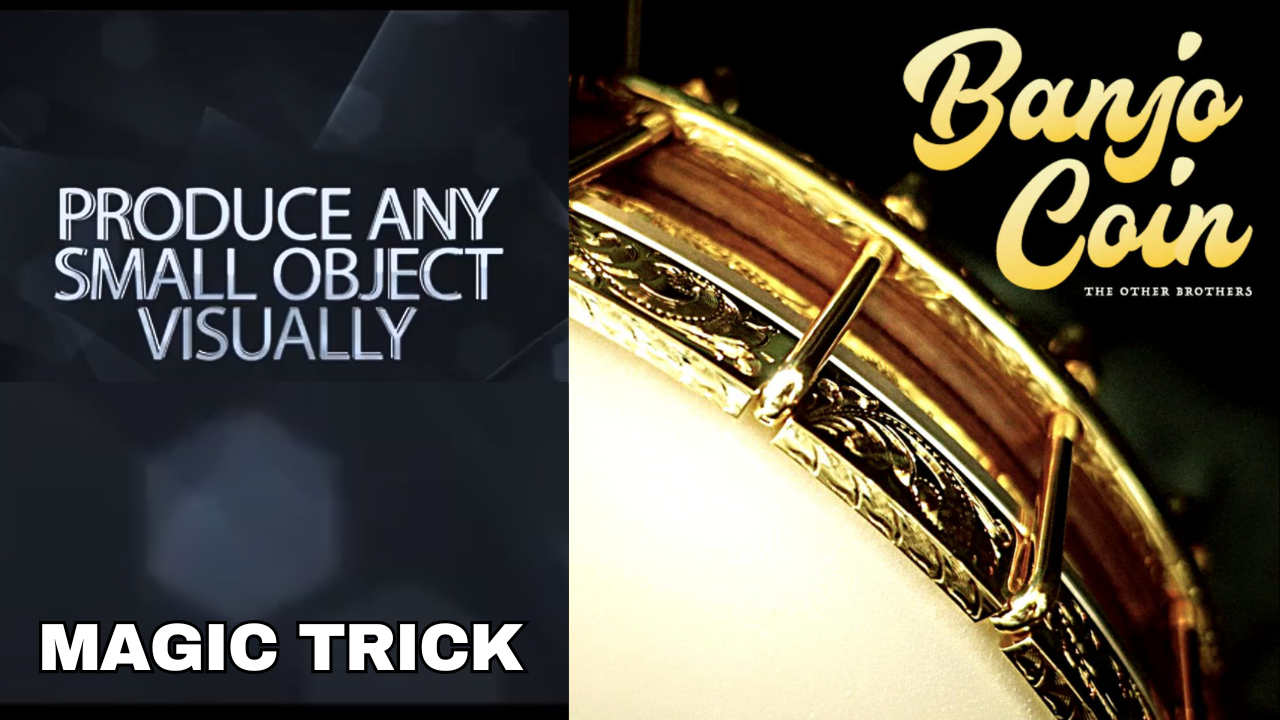 Magic trick showcasing producing a small object visually.