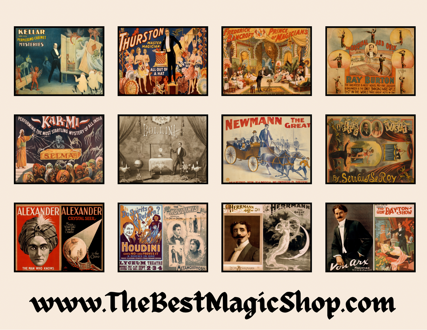 13 Month Magic Calendar 2026 - Vintage Magic Posters Wall Calendar - Pre Order