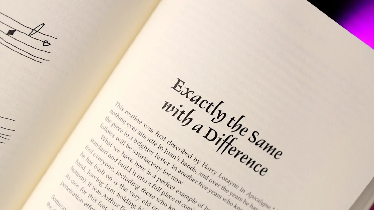 Open Flamenco magic book by Juan Tamariz showing inside pages