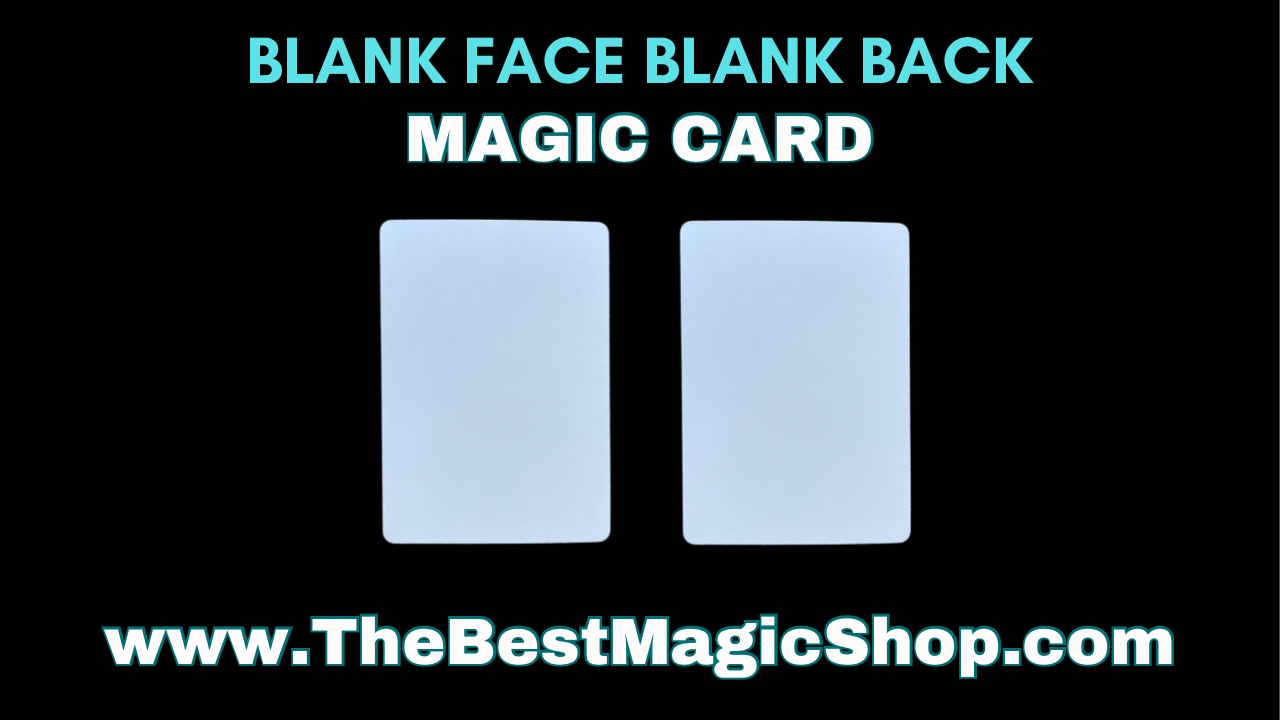 Blank face blank back magic gaff bicycle playing card