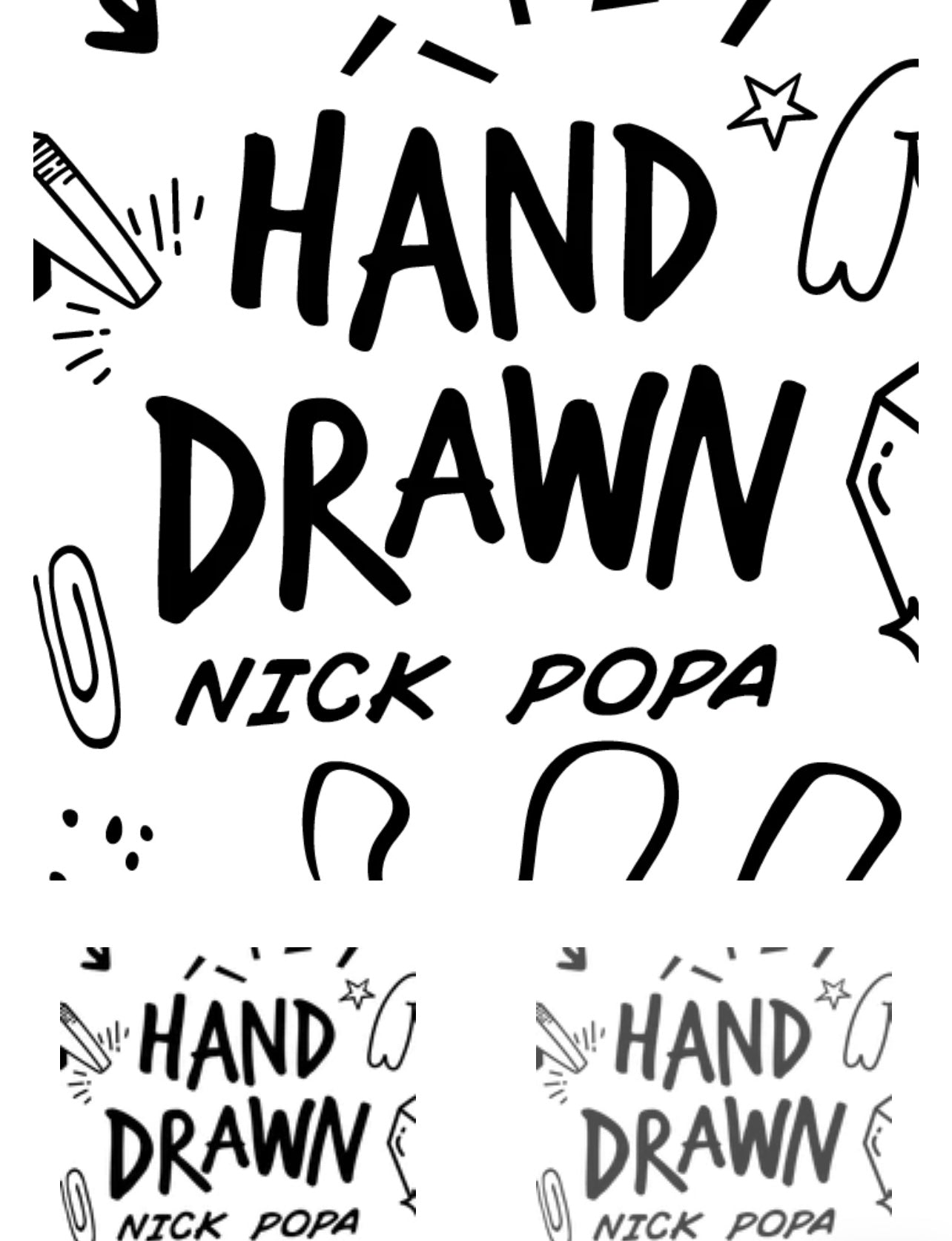 Man with beard and glasses presenting a hand-drawn magic trick by Nick Popa.