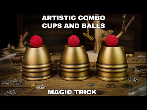 Artistic Combo Cups and Balls (Brass) by TCC