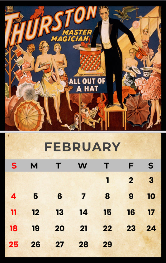 12 Month Magic Calendar 2024 - Vintage Magic Posters