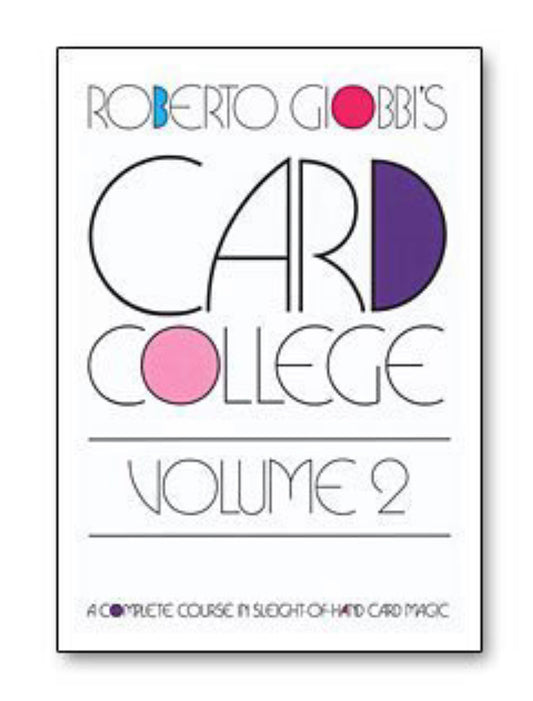 Card College Volume 2 Magic Book by Roberto Giobbi