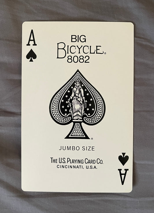 Jumbo Bicycle Card - Single Card Blue Back - You Pick