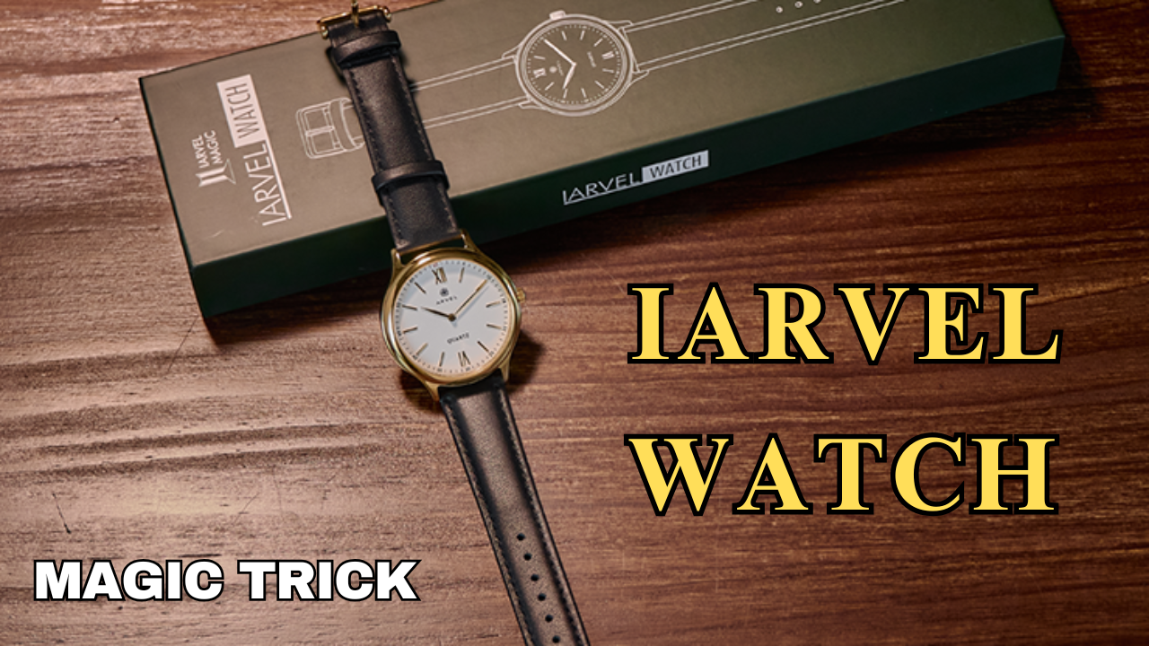 IARVEL WATCH (Gold Watchcase White Dial) Magic Trick by Iarvel Magic and Bluether Magic
