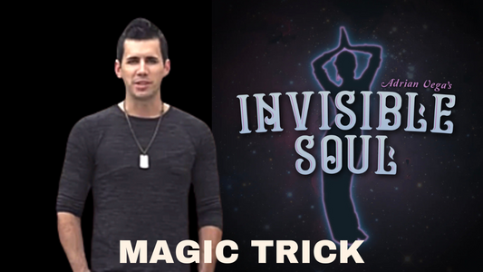 Man in dark shirt performing the "Invisible Soul" magic trick.