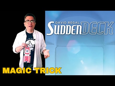 David Regal performing theSudden Deck magic trick with playing cards, featuring the Bicycle brand demo video 