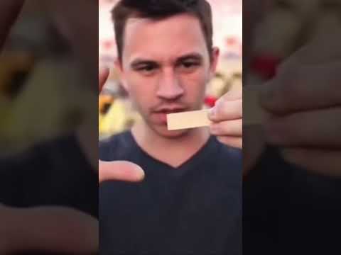 Sticky Situation magic trick cover by Andy Leviss, featuring large white text on a light green background with red accents and directional arrows. Short video